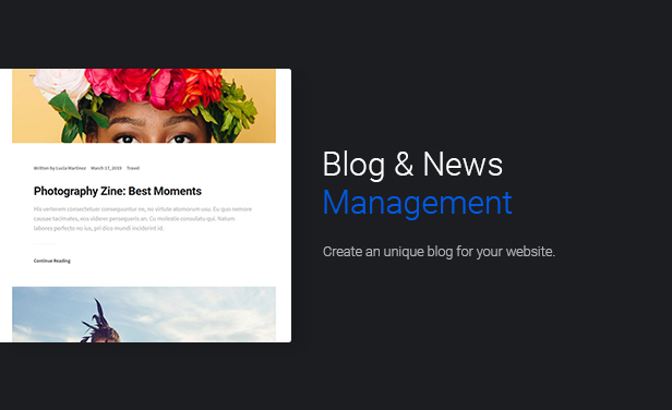 WordPress photography theme