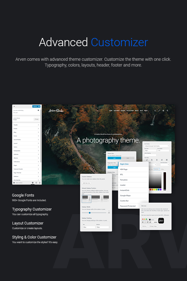 WordPress photography theme