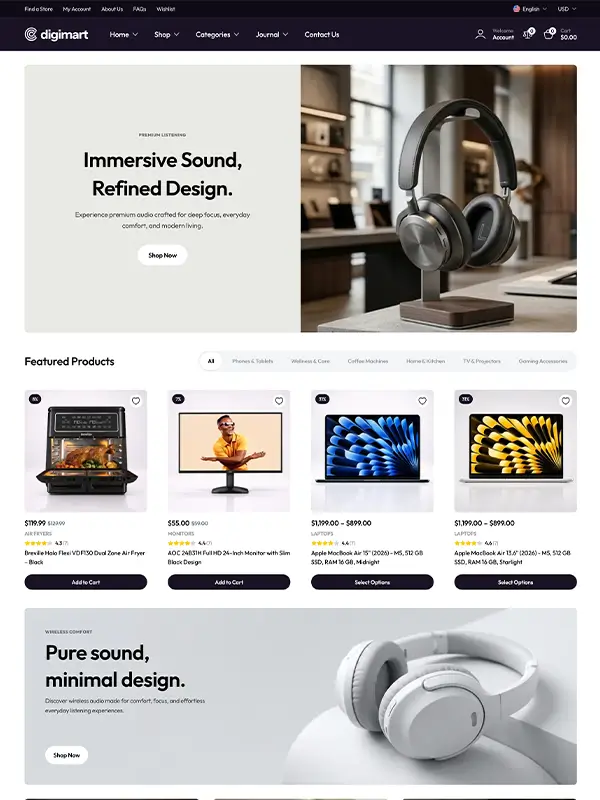Electronics Store WooCommerce Theme Homepage 02