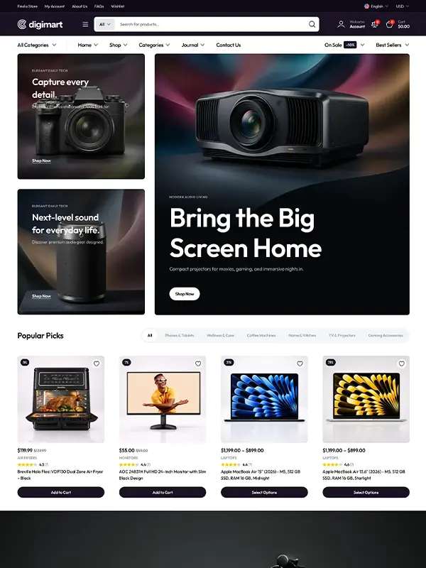 Electronics Store WooCommerce Theme Homepage 04
