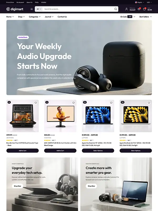 Electronics Store WooCommerce Theme Homepage 07