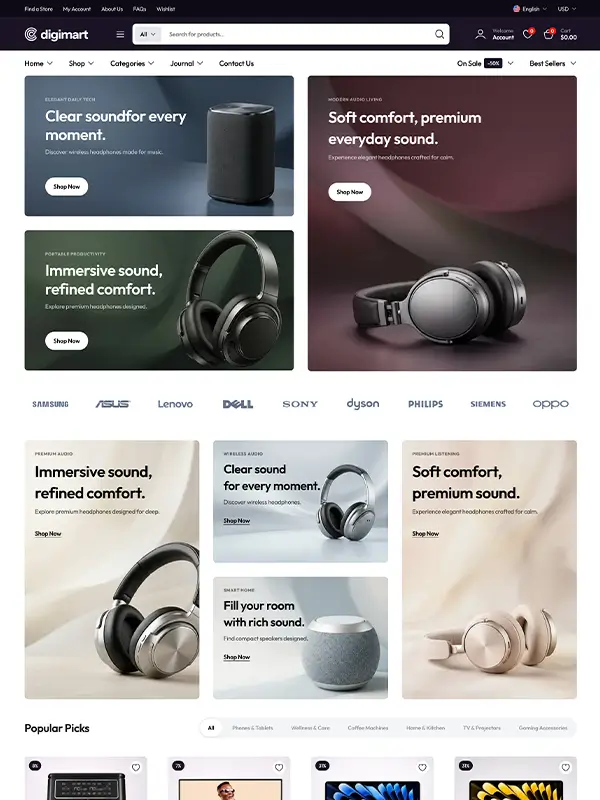 Electronics Store WooCommerce Theme Homepage 09