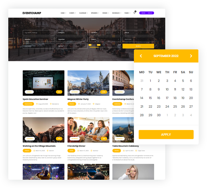 Advanced event search system