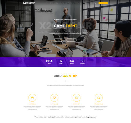 Eventchamp WordPress Theme – Game Event