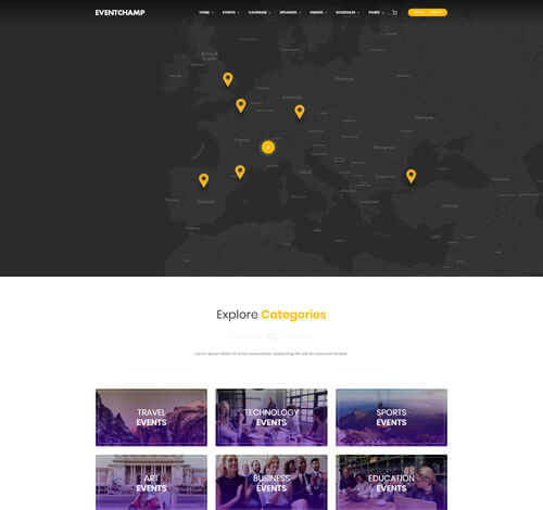 Eventchamp WordPress Theme – Listing v1