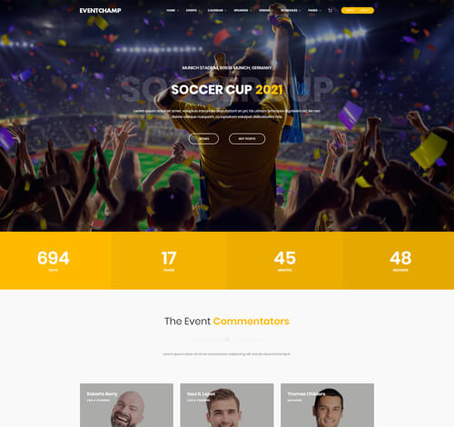 Eventchamp WordPress Theme – Sports Event