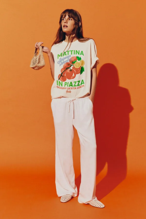 Piazza Graphic Cotton T-Shirt