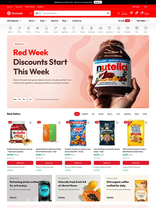 Gromark Grocery WooCommerce Theme Homepage 02