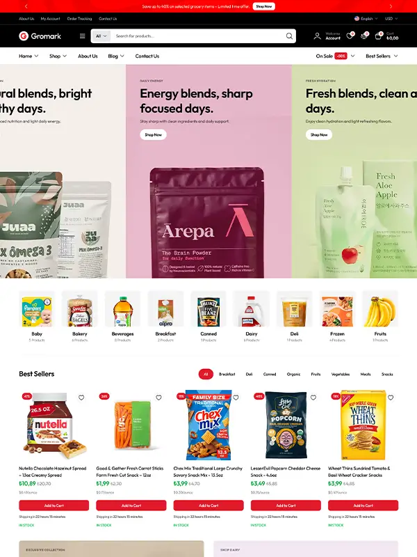 Gromark Grocery WooCommerce Theme Homepage 03