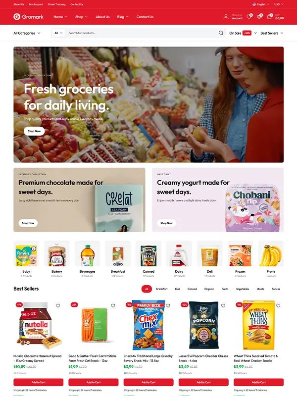 Gromark Grocery WooCommerce Theme Homepage 04