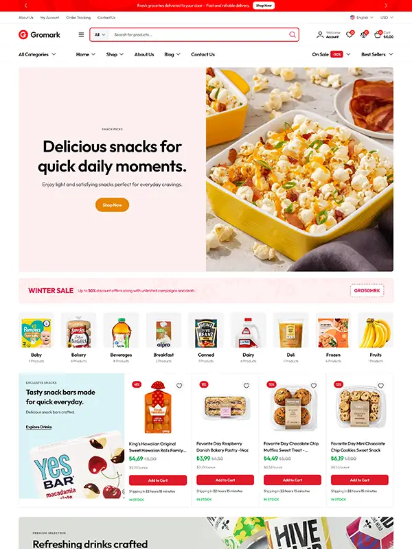 Gromark Grocery WooCommerce Theme Homepage 05