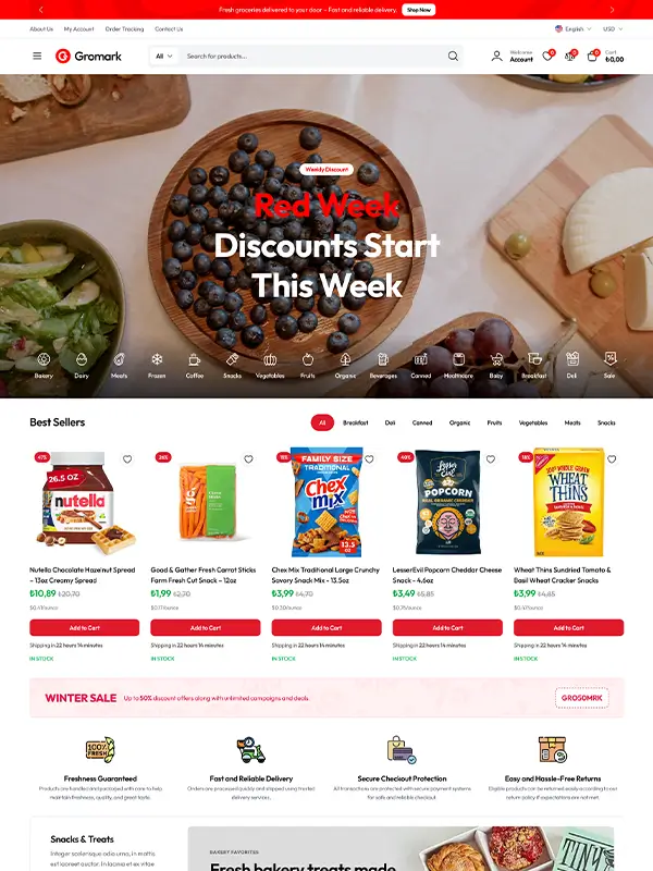 Gromark Grocery WooCommerce Theme Homepage 08