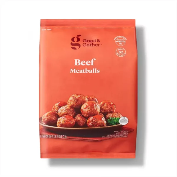 Good & Gather Beef Meatballs - Frozen - 26oz Fully Cooked