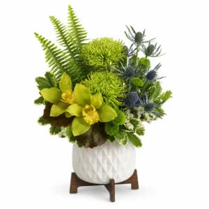 Elegant Botanical Flower Stand Bouquet