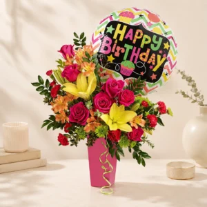 Birthday Bash Floral Celebration Bouquet