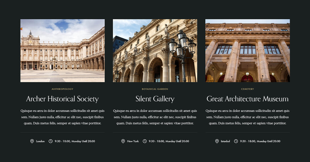 Museum WordPress theme