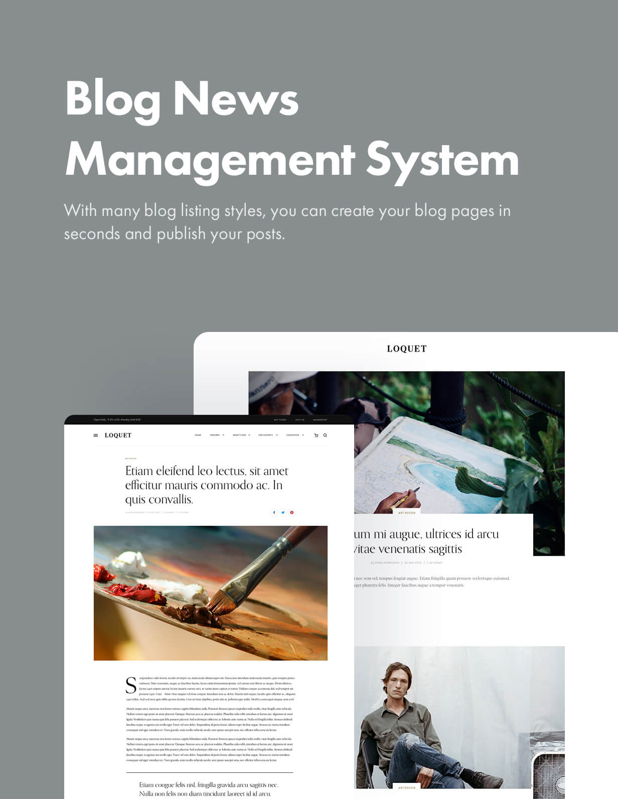 Blog news management system