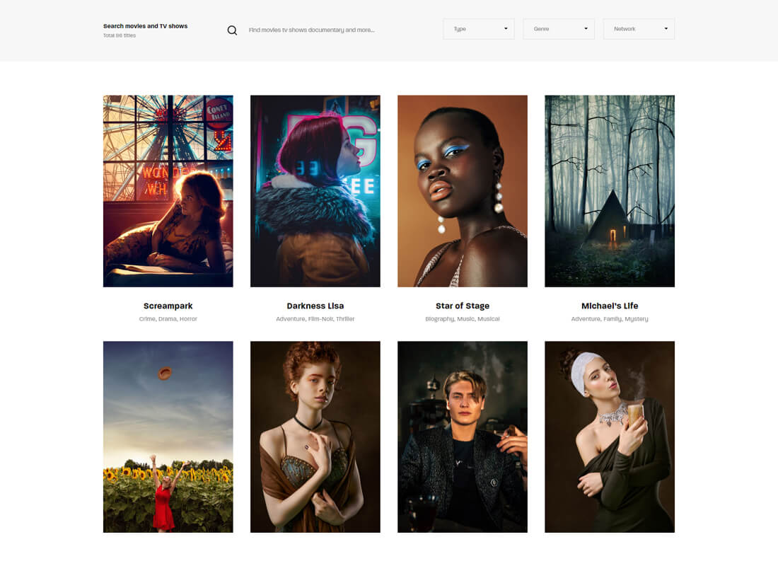 Movie & TV Show Listing