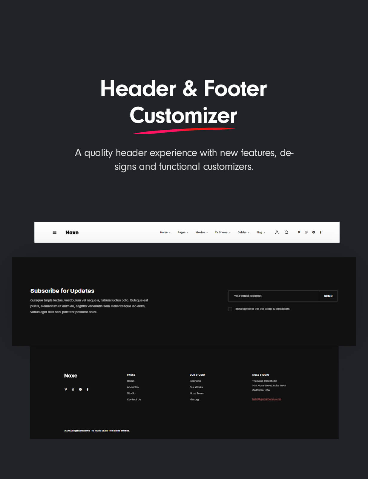 Header and footer
