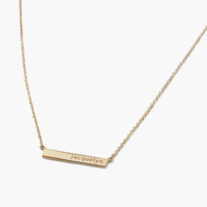 Engravable Bar Necklace