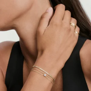 Round Lab Grown Sapphire Bracelet