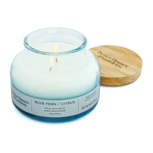 Better Homes & Gardens Blue Fern & Citrus Scented Ombre Bell Jar Candle