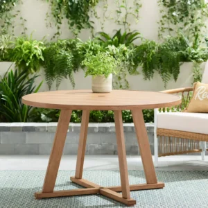Better Homes & Gardens Lilah Outdoor 44" Round Metal Top Dining Table