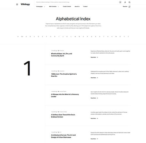 Alphabetical Index 01
