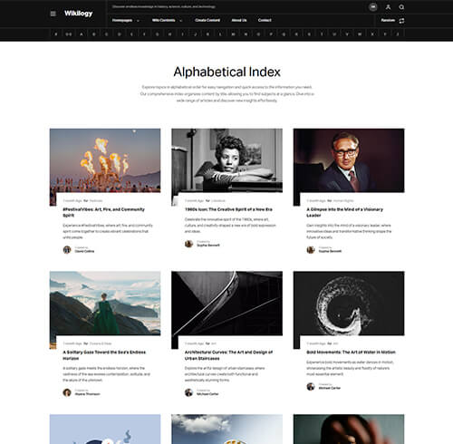 Alphabetical Index 03
